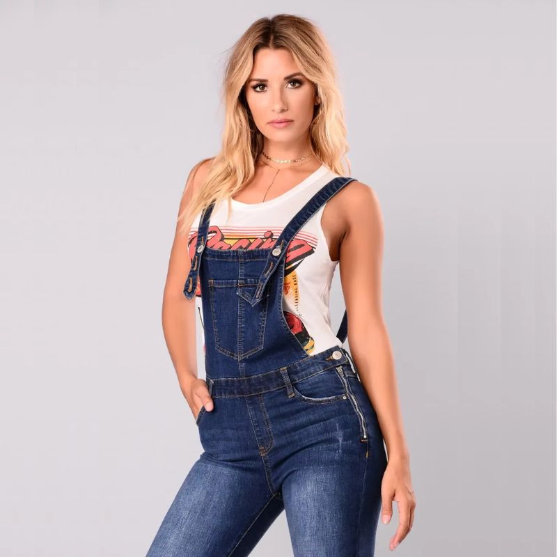 Salopette en Jean Slim Femme