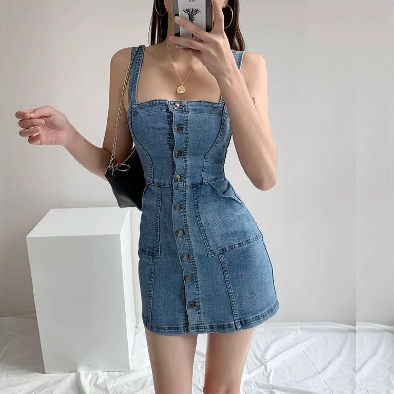 Salopette en Jean Jupe