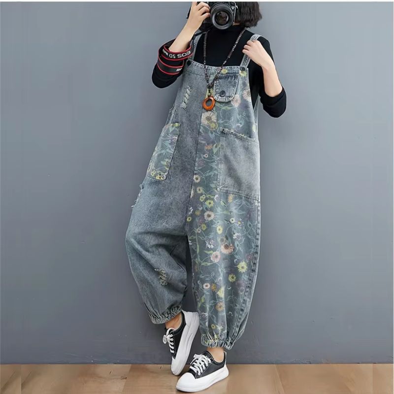 Salopette Jean Imprimer Floral