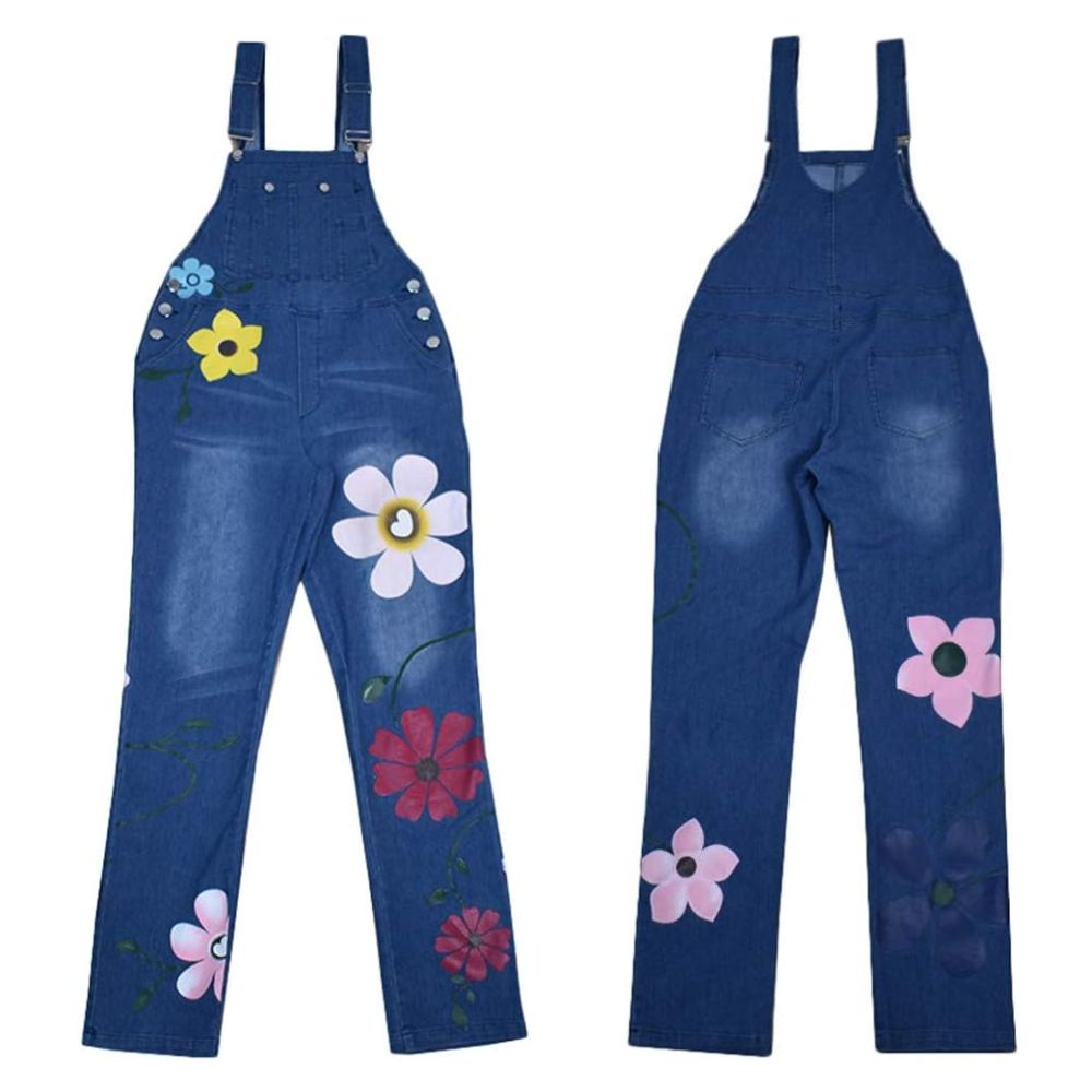 Salopette Jean Fleurs