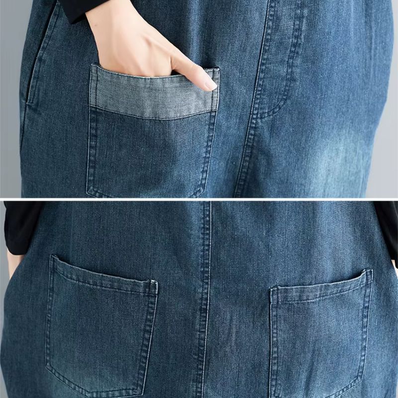 Salopette en Jean Patchwork