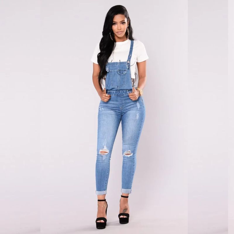 Salopette Jean Taille Haute