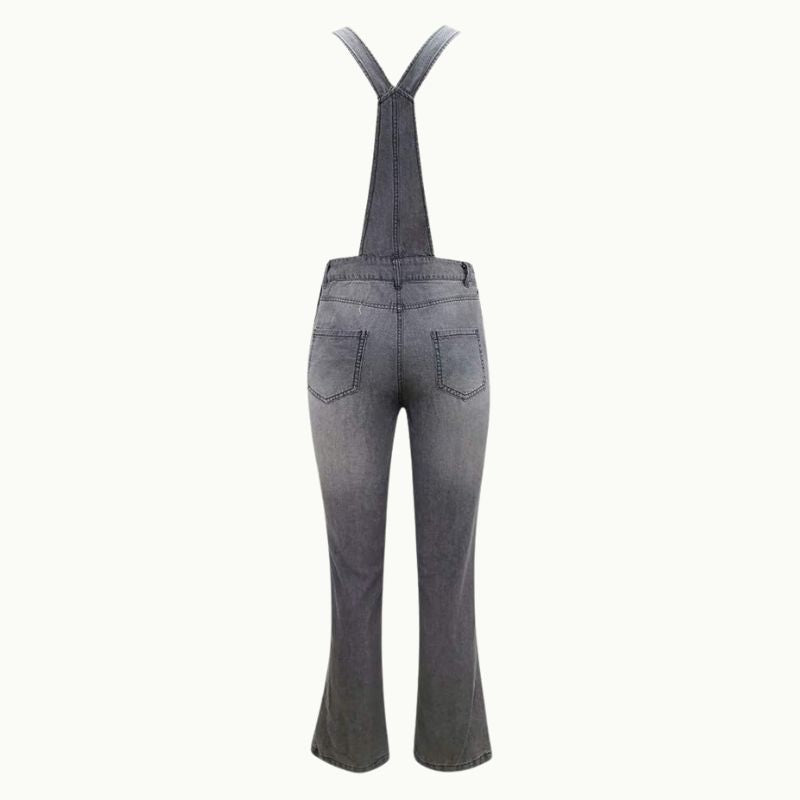 Salopette Jean Déchiré Grise