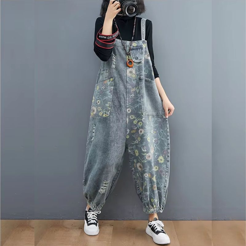 Salopette Jean Imprimer Floral