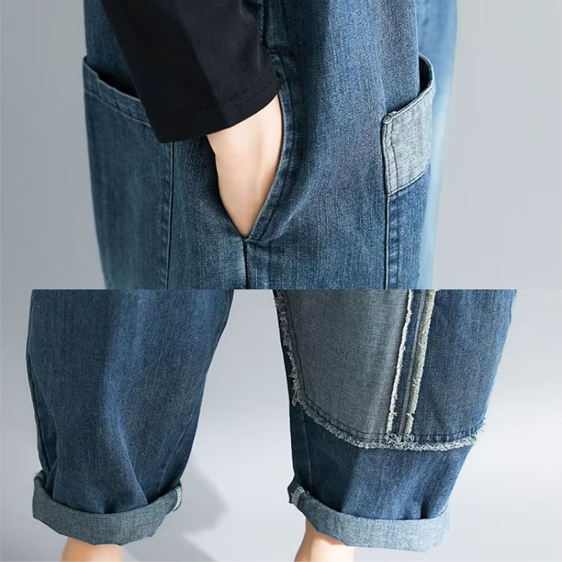 Salopette en Jean Patchwork