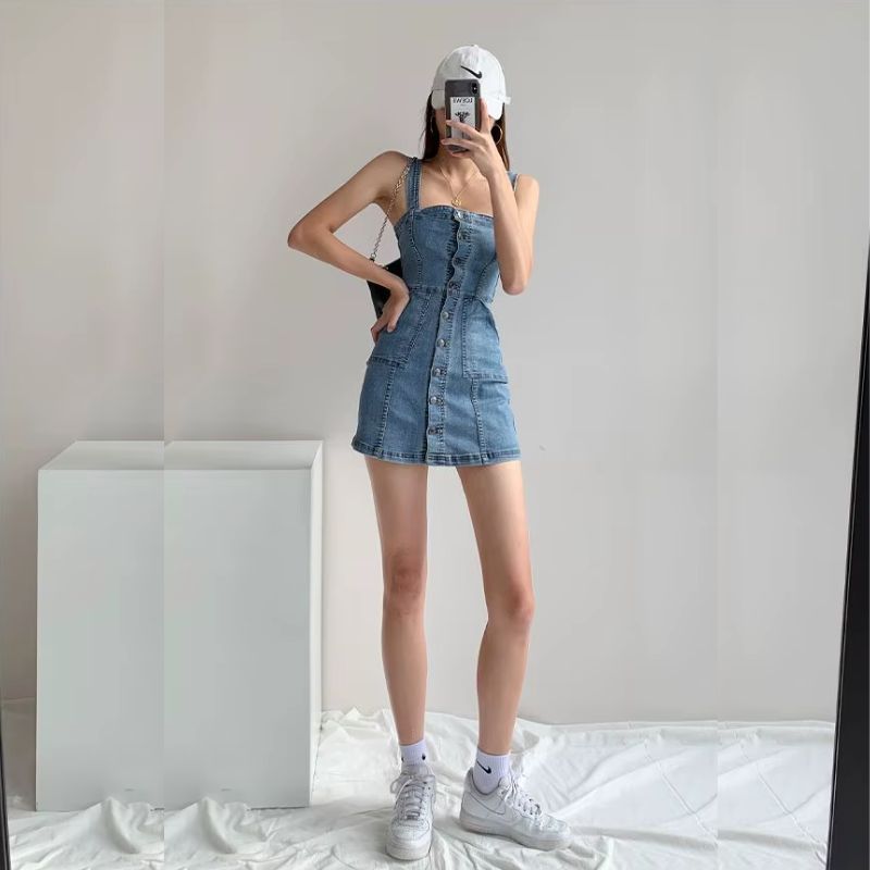 Salopette en Jean Jupe