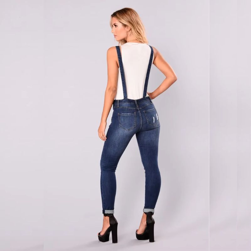 Salopette en Jean Slim Femme