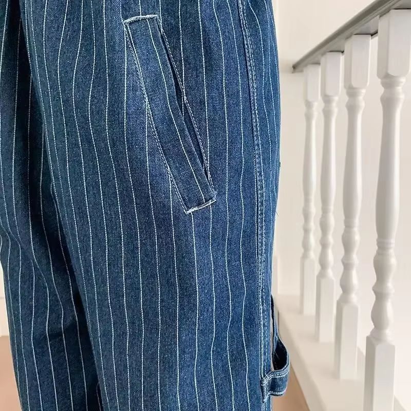 Salopette en Jean Rayée