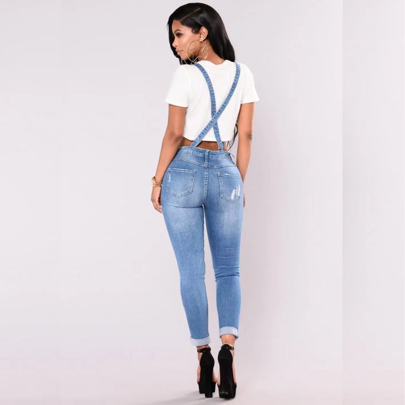 Salopette Jean Taille Haute