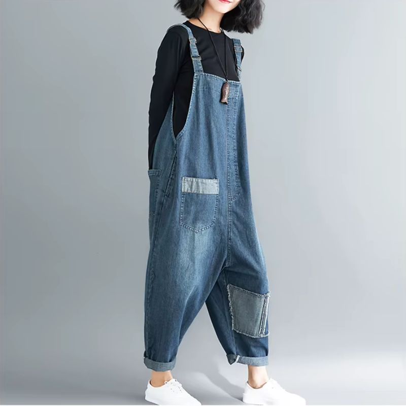 Salopette en Jean Patchwork
