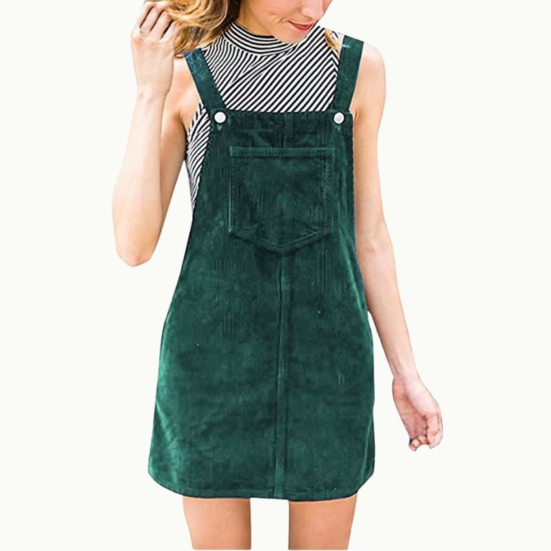 Robe Salopette en Velours Femme