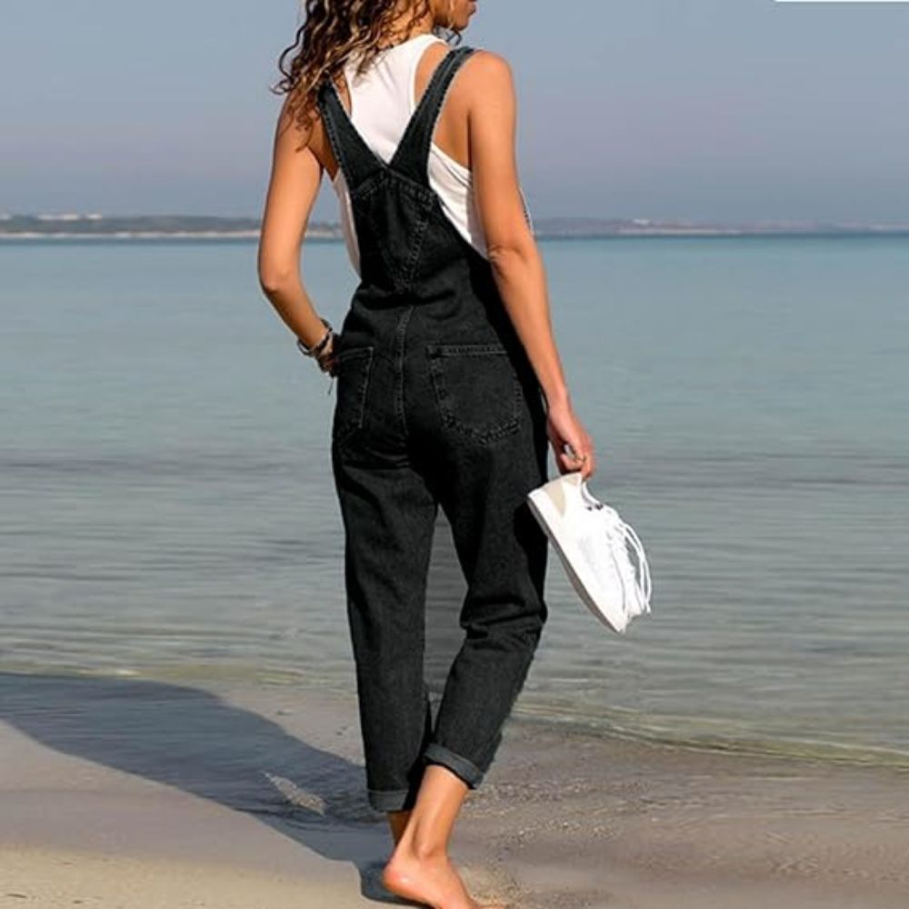 Salopette Denim Femme Noir