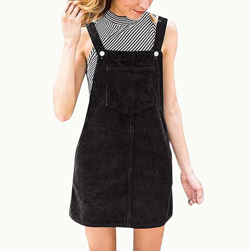 Robe Salopette Velours Noire
