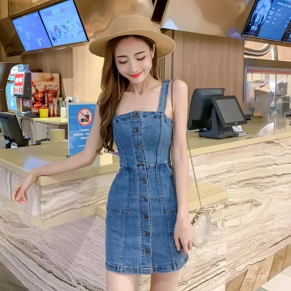 Jupe Salopette Jean Femme