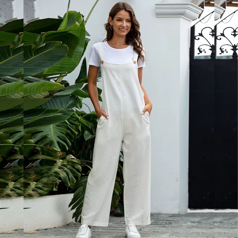 Salopette Grossesse Blanche
