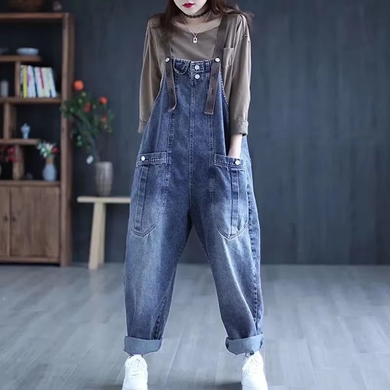 Salopette Jean Femme Rétro