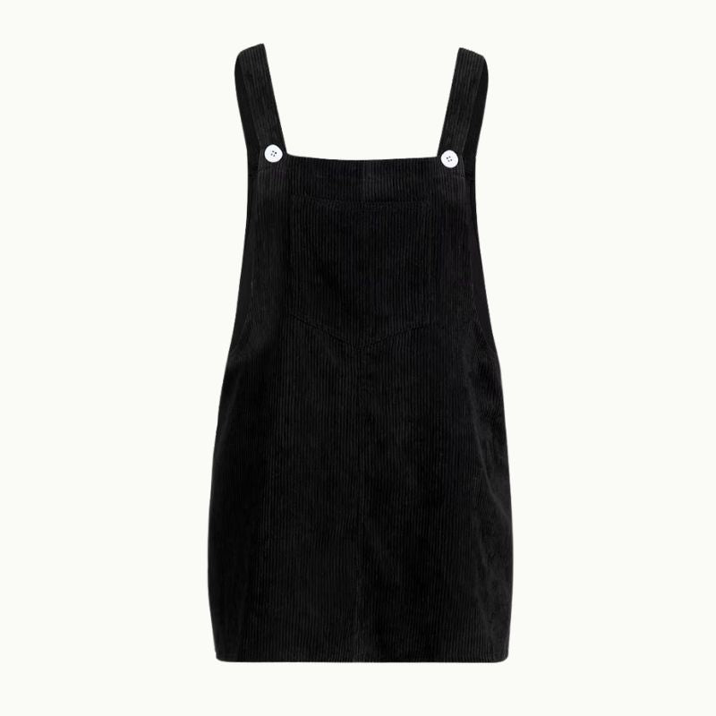 Robe Salopette Velours Noire