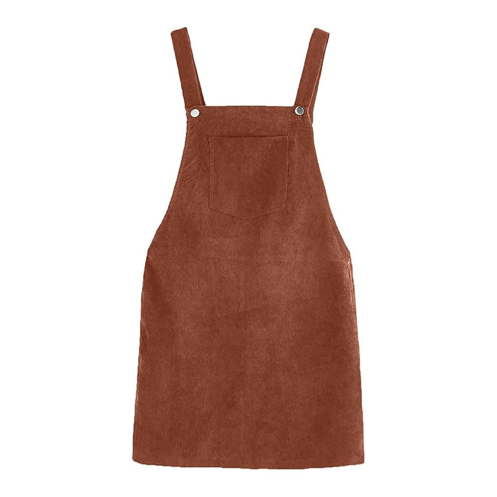 Robe Salopette en Velours Côtelé