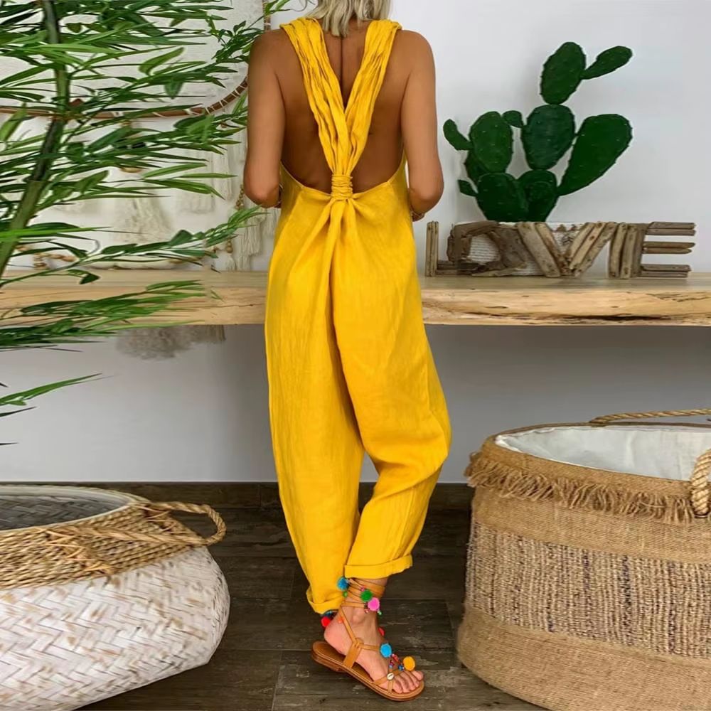 Salopette Dos Nu Jaune