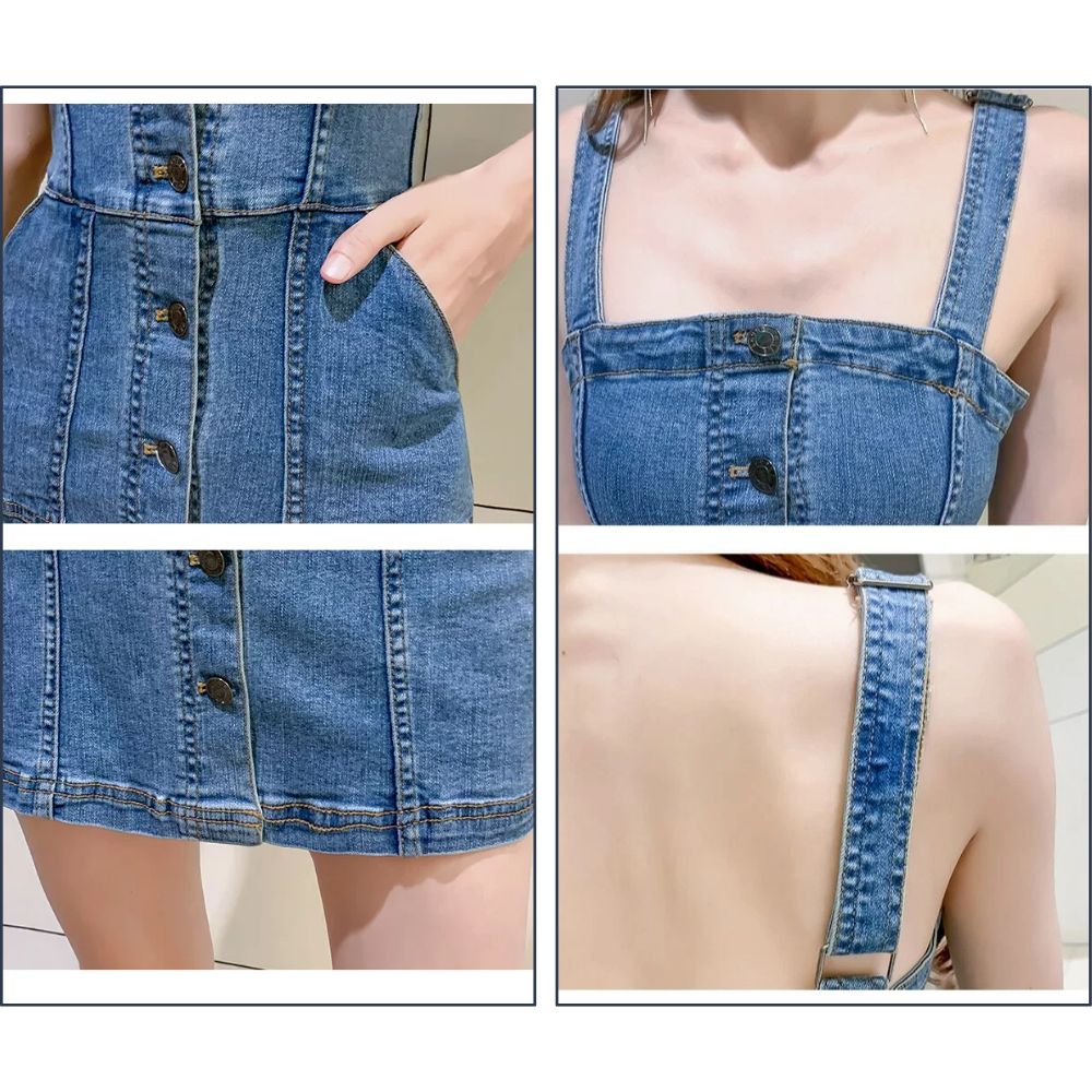Jupe Salopette Jean Femme