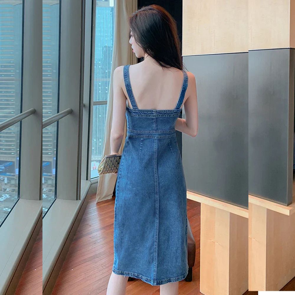 Robe Salopette en Jean Femme