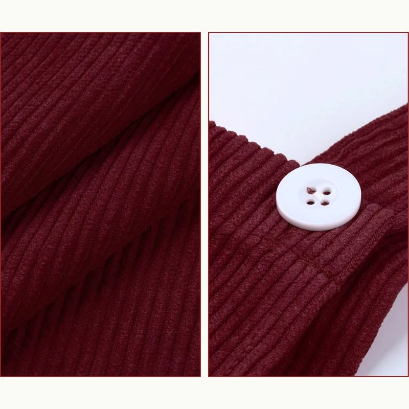 Robe Salopette Velours Rouge