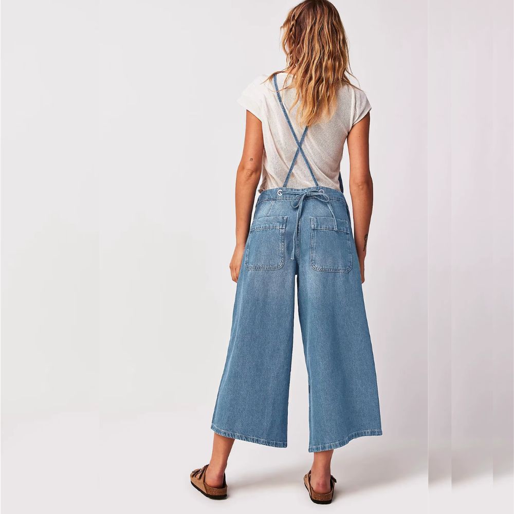 Salopette Pantalon Jean Coupe Droite