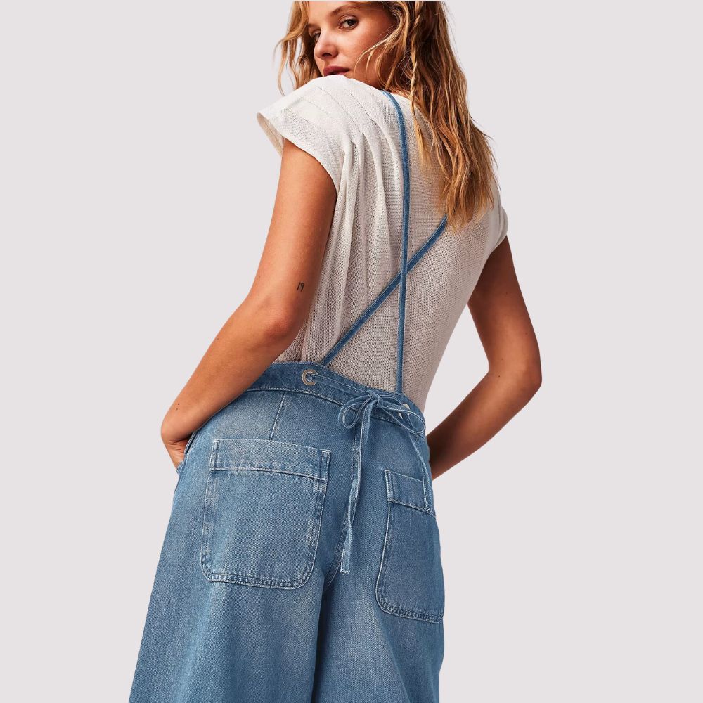 Salopette Pantalon Jean Coupe Droite